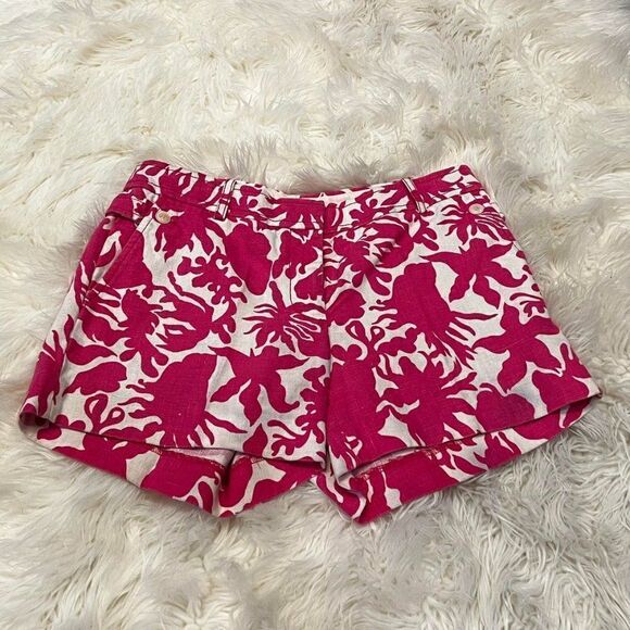 J. Crew  City Fit Floral Linen Shorts Size 4 - Picture 1 of 3